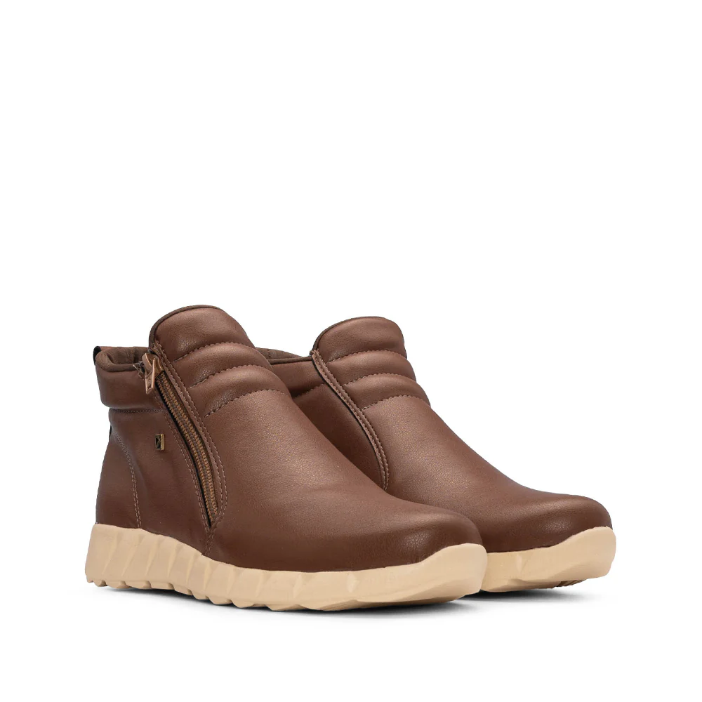 Botim Salto Raso Mulher Cognac - Image 2