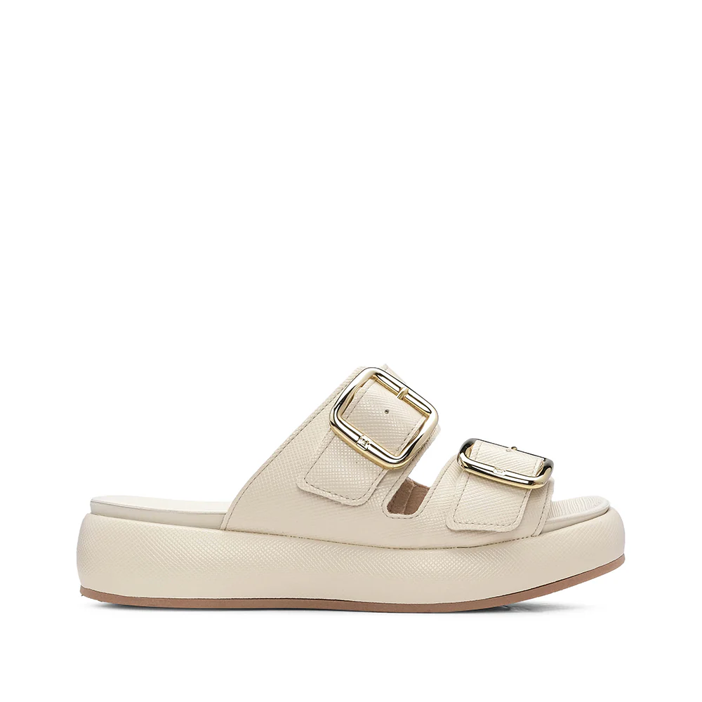 Chinelo Casual Mulher Gravado Bege