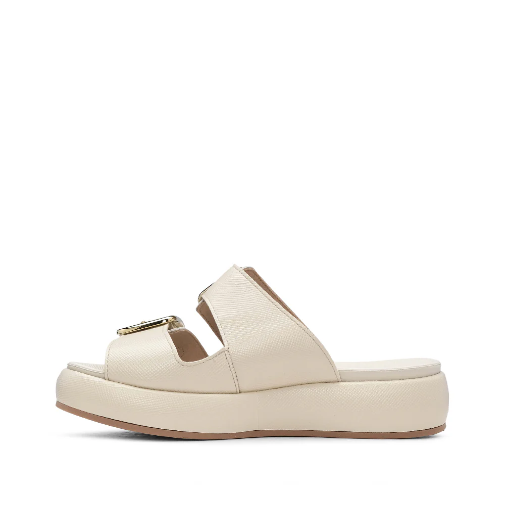 Chinelo Casual Mulher Gravado Bege - Image 2