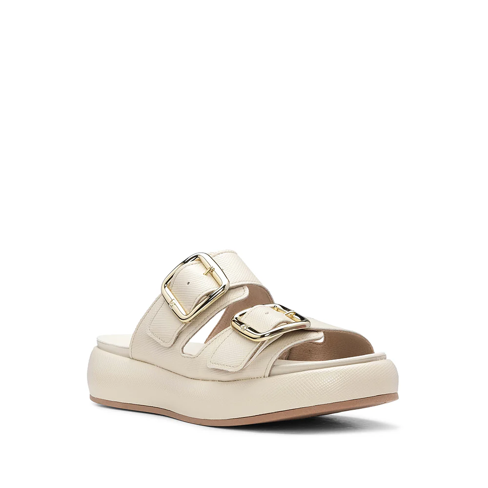 Chinelo Casual Mulher Gravado Bege - Image 3