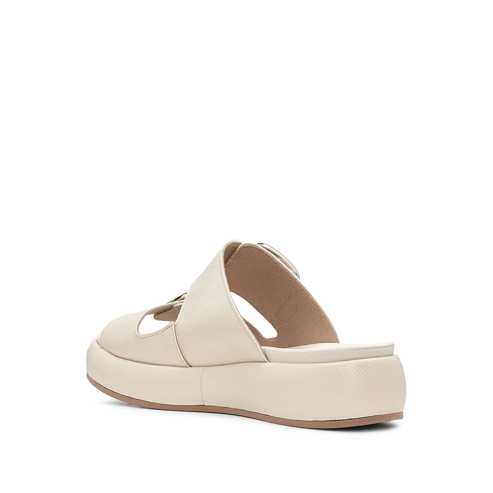 Chinelo Casual Mulher Gravado Bege - Image 4