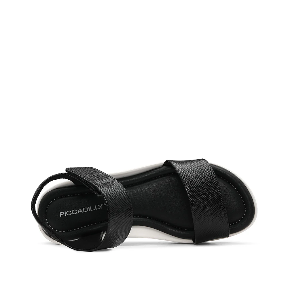 Sandália Plataforma Mulher Gravado Preto - Image 5