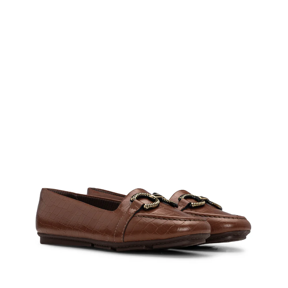 Sapato Sabrinas Mulher Animal Print Cognac - Image 2