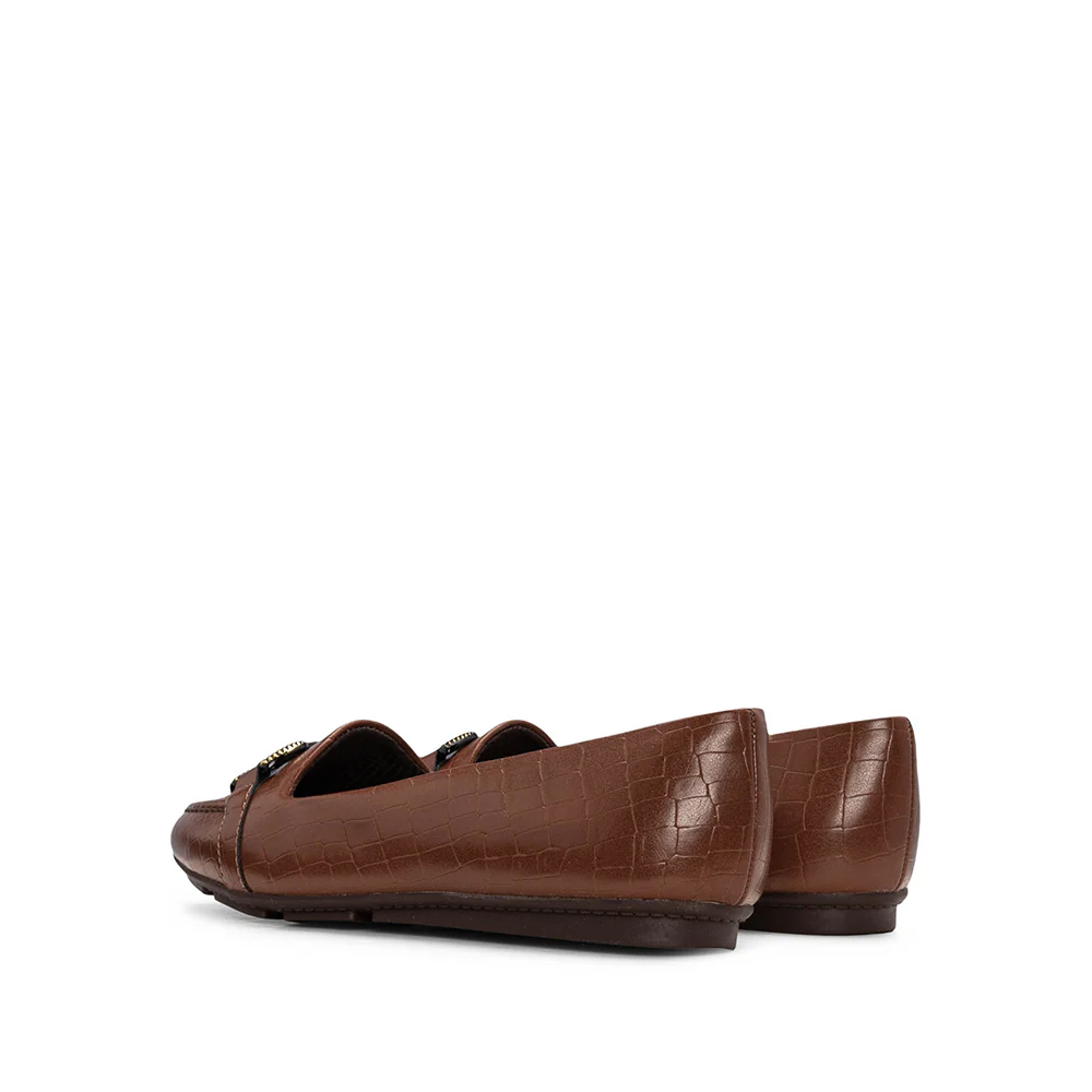 Sapato Sabrinas Mulher Animal Print Cognac - Image 3