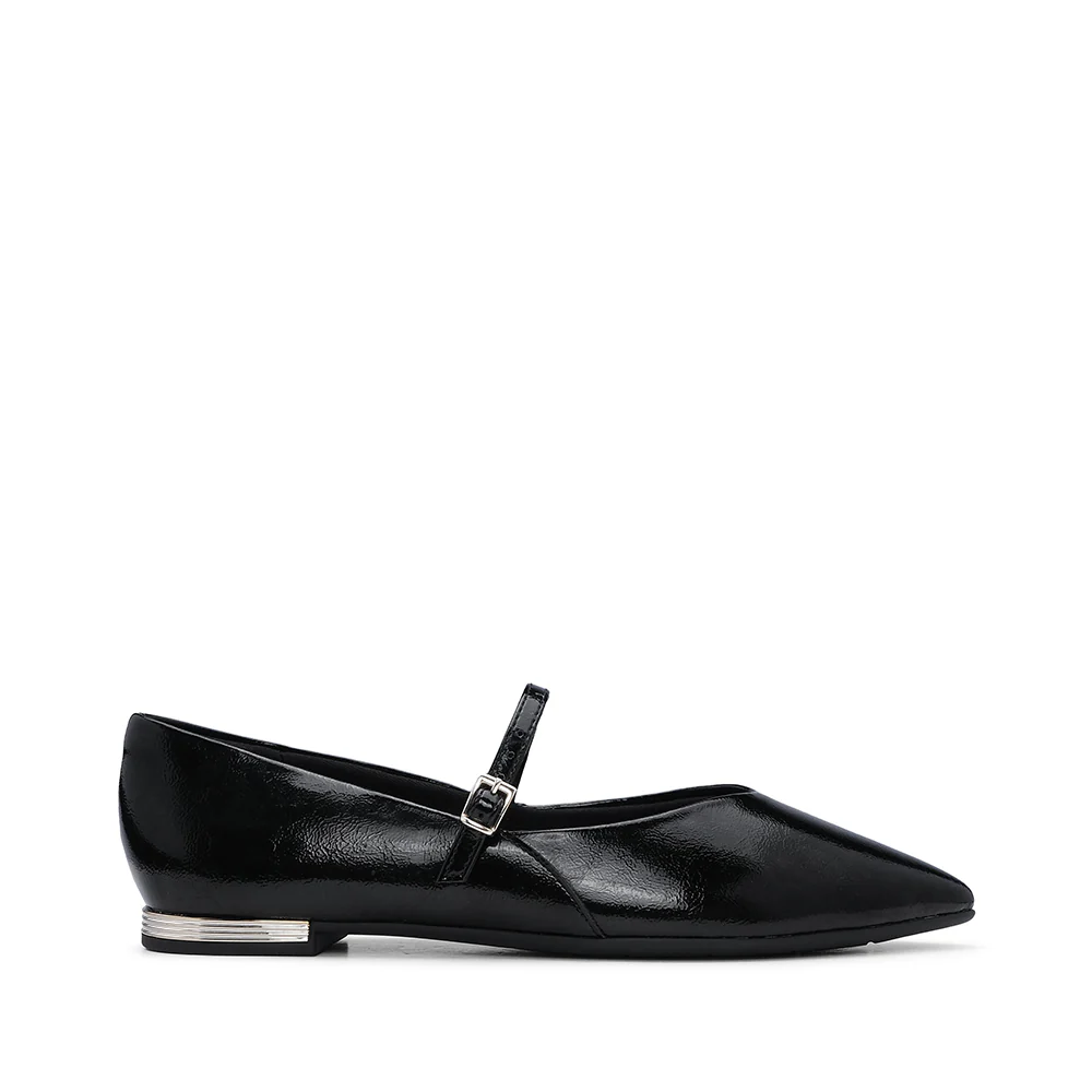 Sapato Mary Jane Mulher Verniz Preto