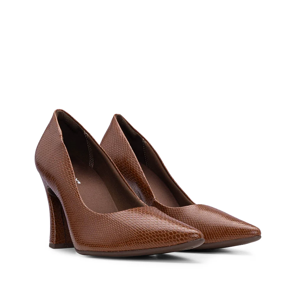 Sapato Salto Alto Mulher Animal Print Cognac - Image 2
