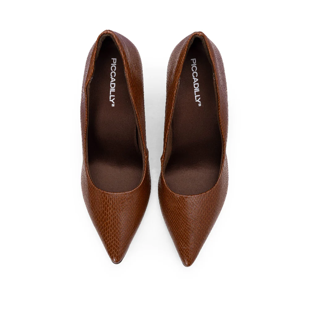 Sapato Salto Alto Mulher Animal Print Cognac - Image 4