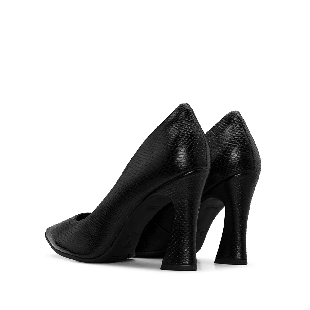 Sapato Salto Alto Mulher Animal Print Preto - Image 3