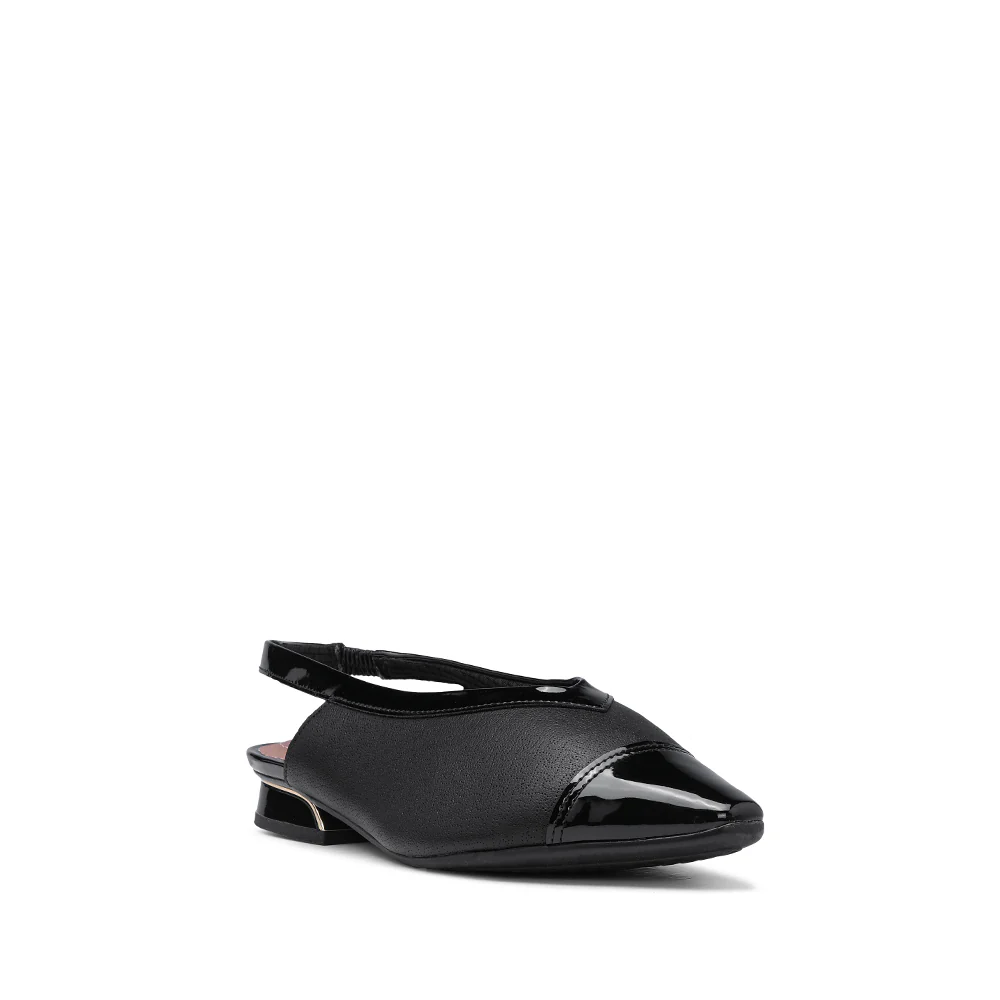 Sapato Salto Raso Mulher Gravado Preto - Image 3
