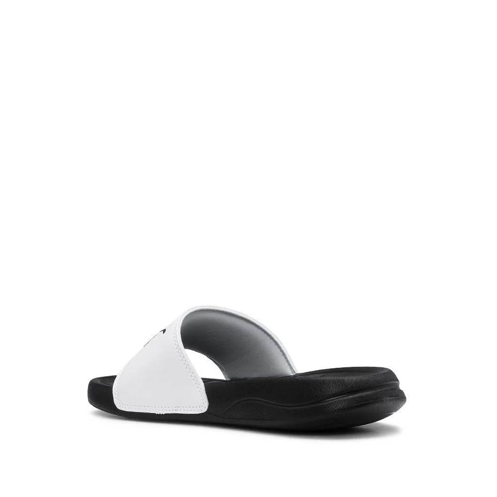 Chinelo Salto Raso Mulher Pele Sintética Branco E Preto - Image 4