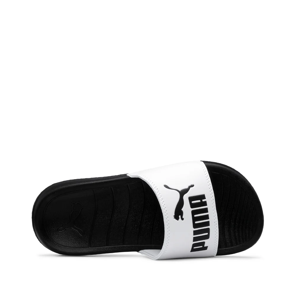 Chinelo Salto Raso Mulher Pele Sintética Branco E Preto - Image 5