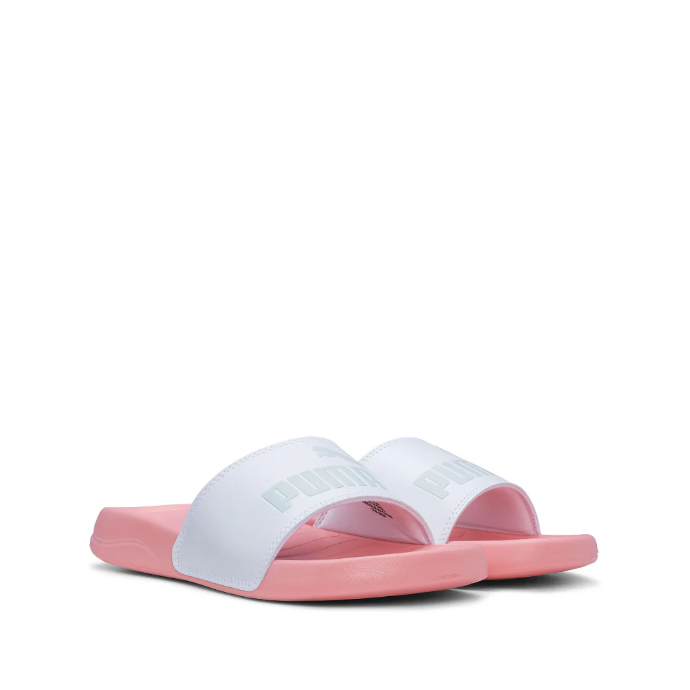 Chinelo Salto Raso Mulher Pele Sintética Branco E Rosa - Image 7