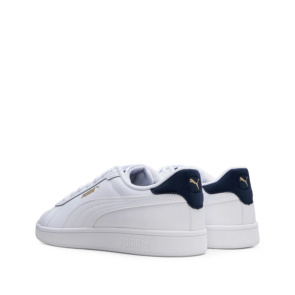 Sapatilha Casual Homem Pele Smash 3.0 Branco E Azul - Image 3