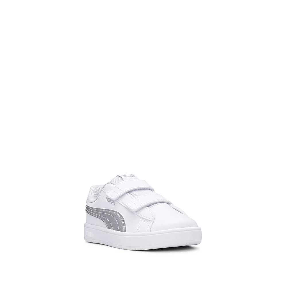Sapatilha Casual Menina Pele Sintética RICKIE CLASSIC Branco E Prata - Image 3