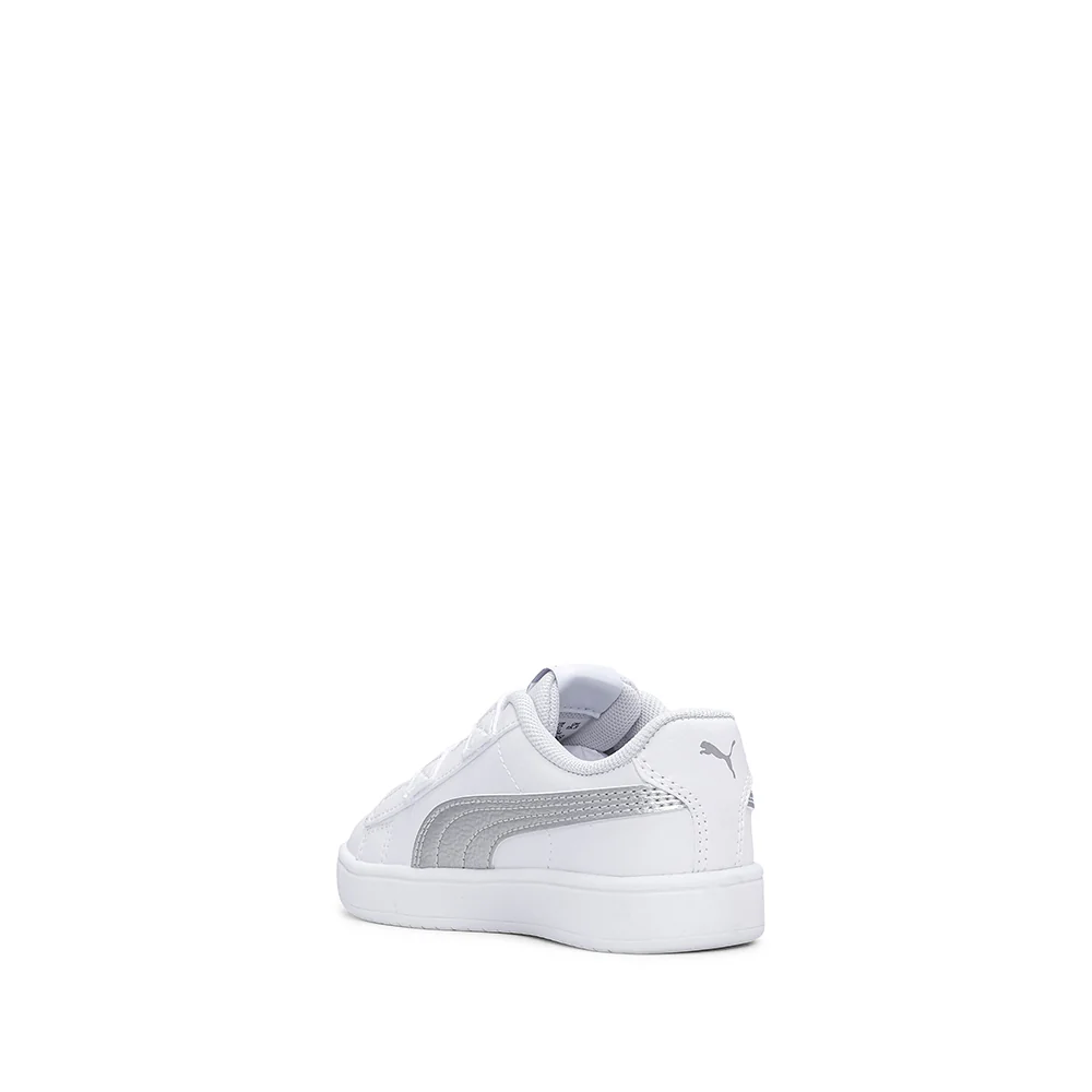 Sapatilha Casual Menina Pele Sintética RICKIE CLASSIC Branco E Prata - Image 4