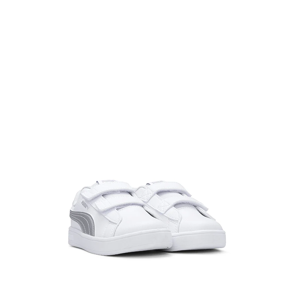 Sapatilha Casual Menina Pele Sintética RICKIE CLASSIC Branco E Prata - Image 6