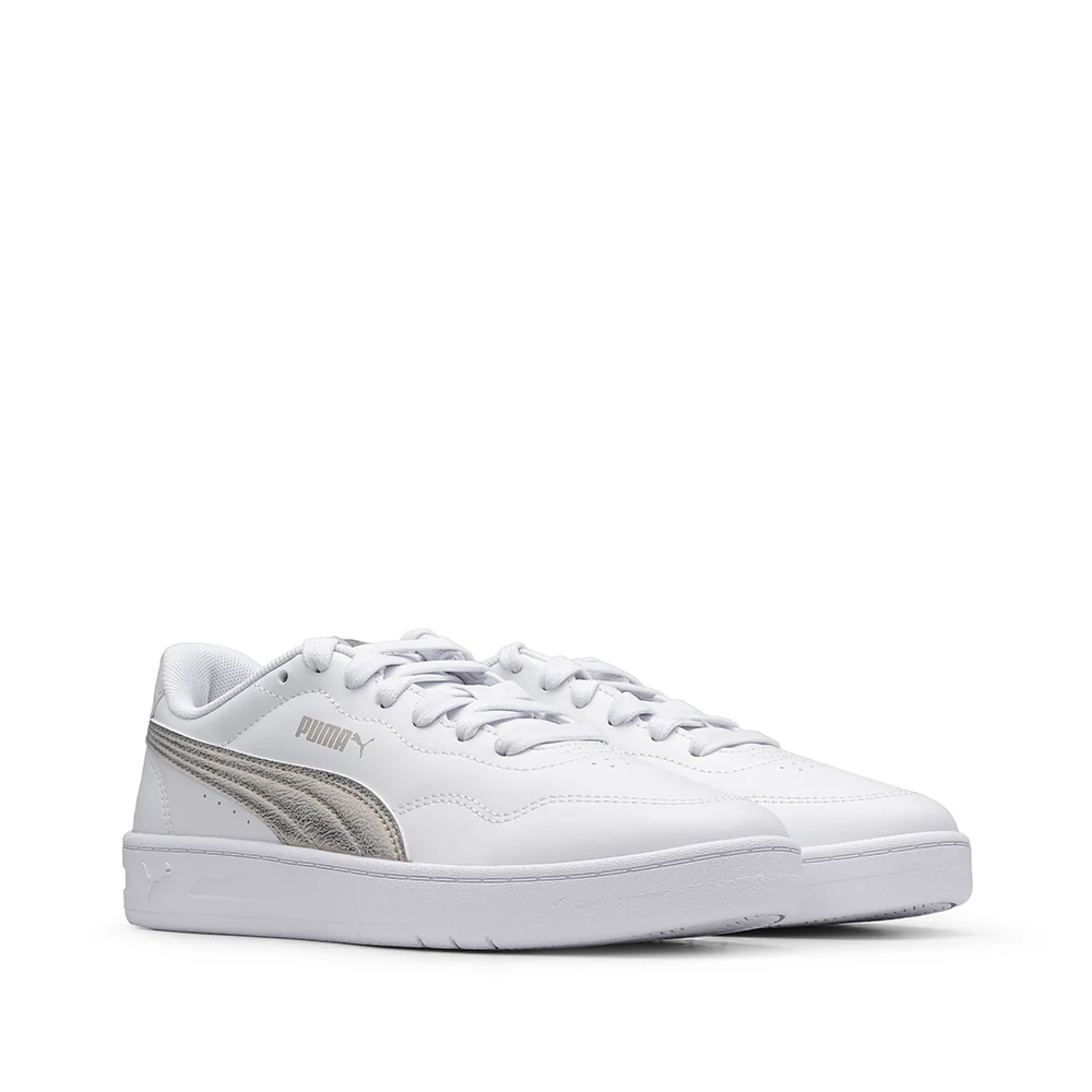 Sapatilha Desportivo Mulher Court Lally Branco E Ouro - Image 2