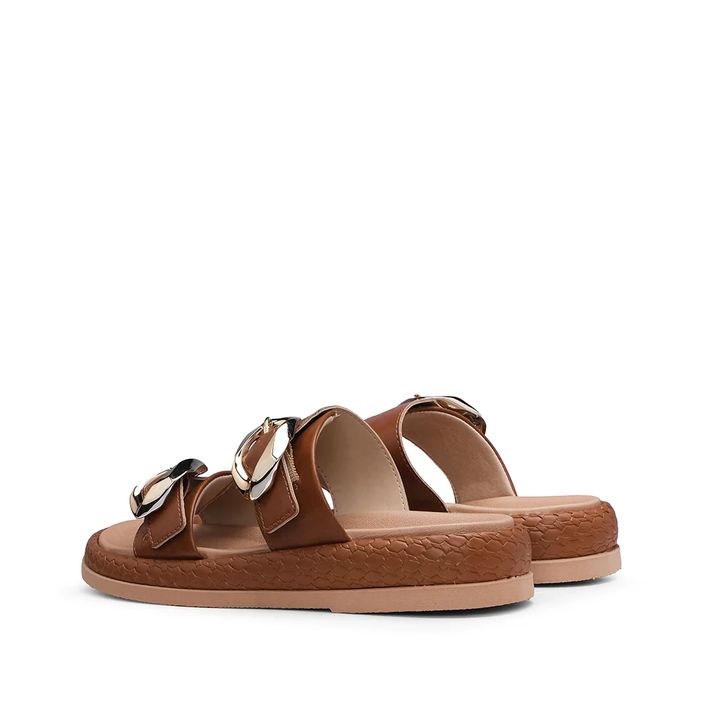 Chinelo Casual Mulher Camel - Image 3