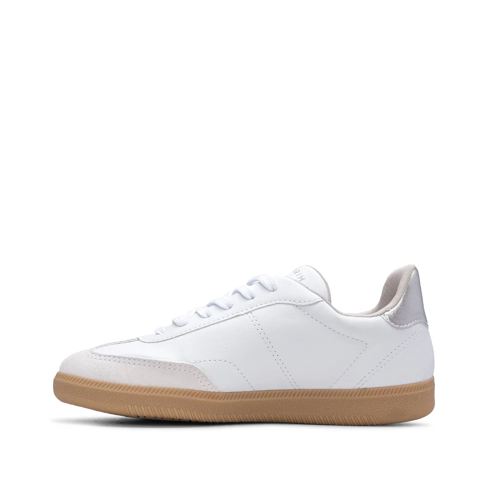 Sapatilha Casual Mulher Pele Sintética Branco E Prata - Image 2