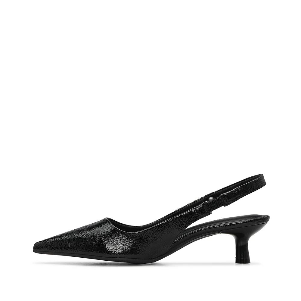 Sapato Salto Médio Mulher Verniz Preto - Image 2