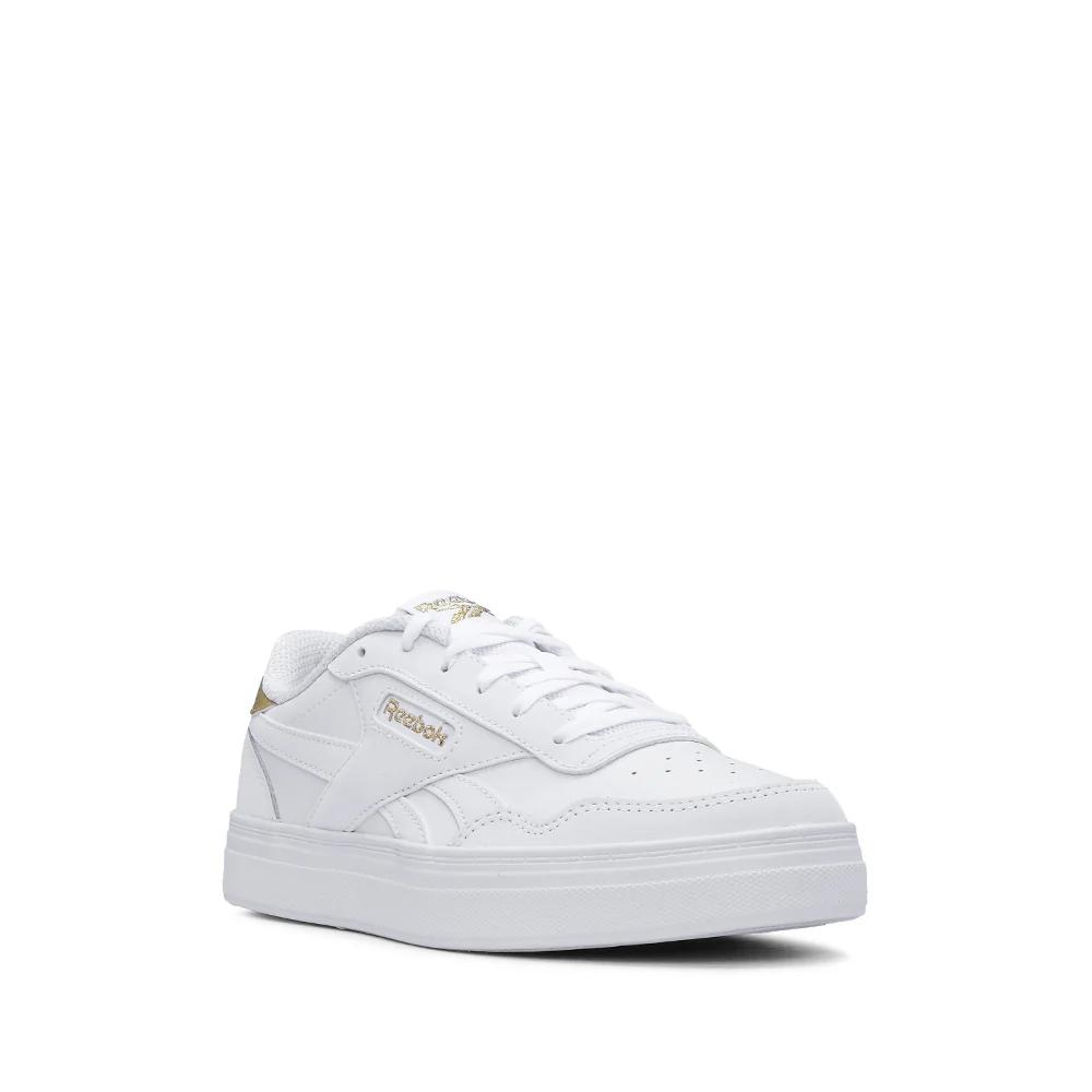 Sapatilha Casual Mulher Court Advance Bold Branco E Ouro - Image 3