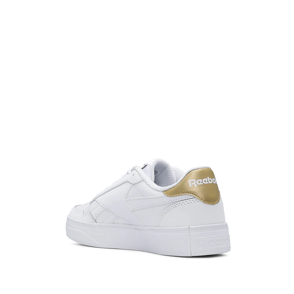 Sapatilha Casual Mulher Court Advance Bold Branco E Ouro - Image 4