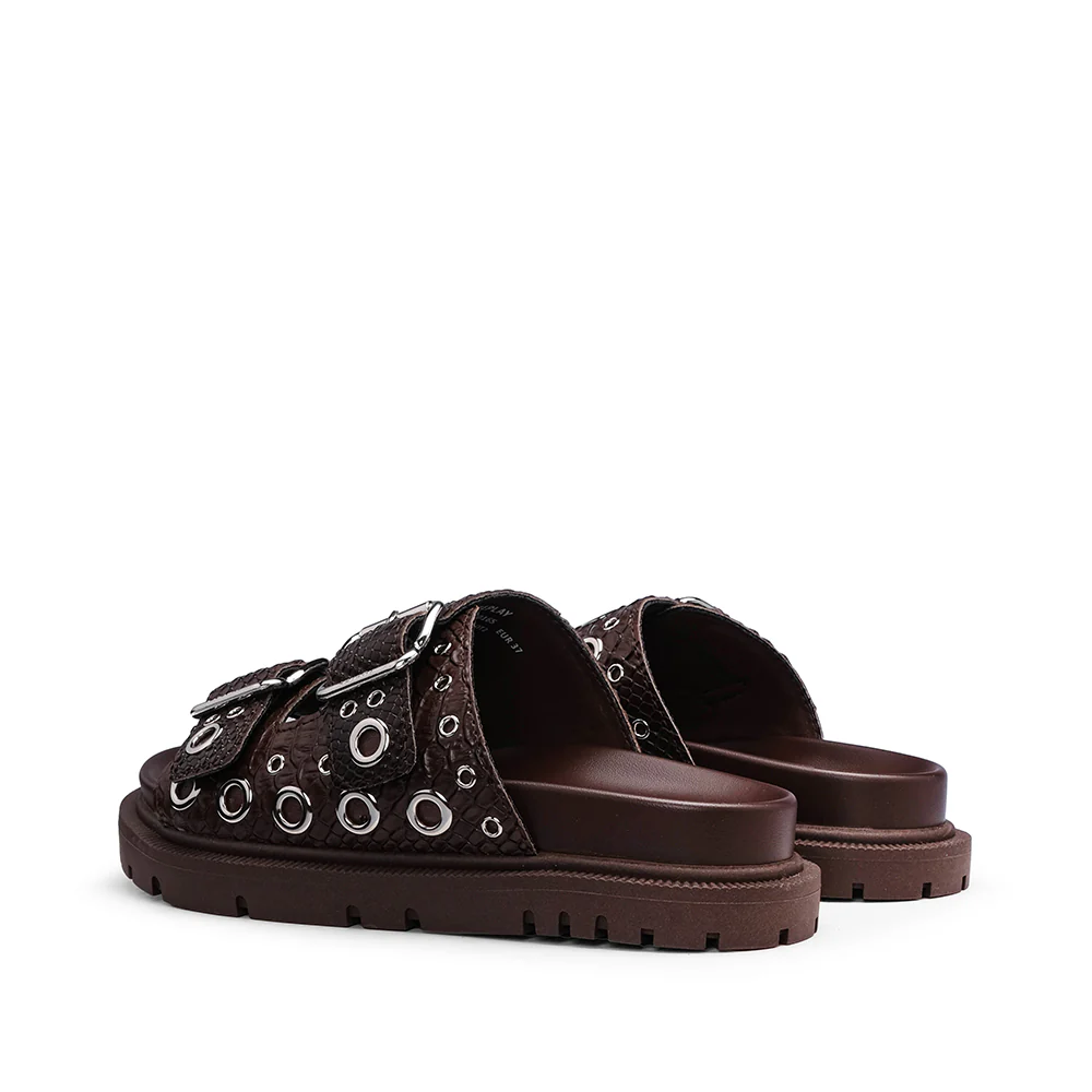 Chinelo Casual Mulher Castanho - Image 3