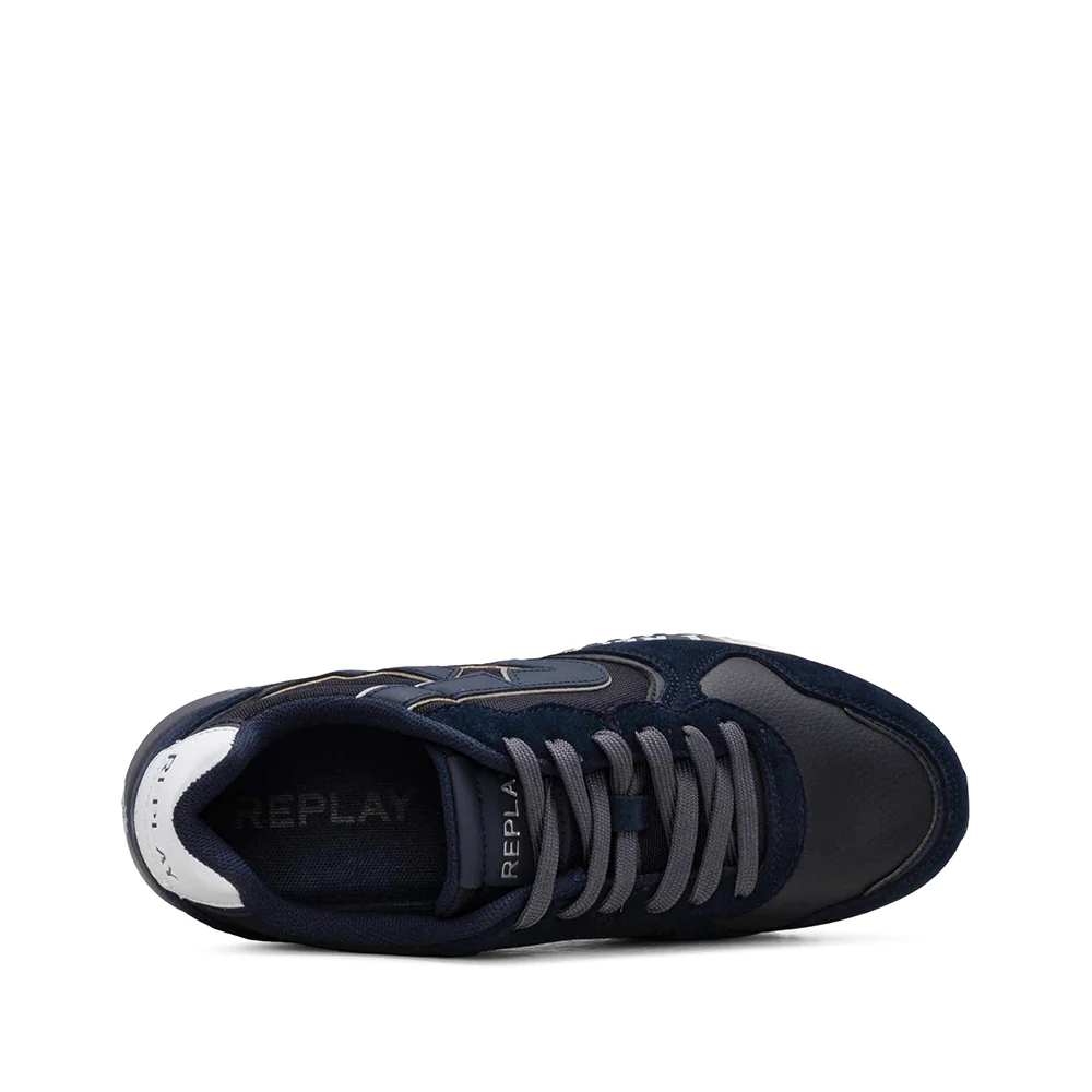Sapatilha Casual Homem Pele Azul Marinho - Image 4
