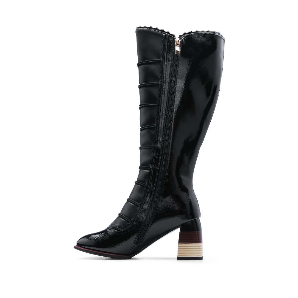 Bota Cano Alto Mulher Pele Sintética Preto - Image 2
