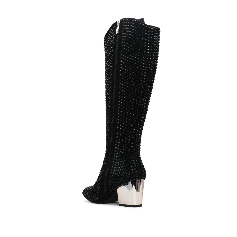 Bota Salto Médio Mulher Fantasia Preto - Image 4