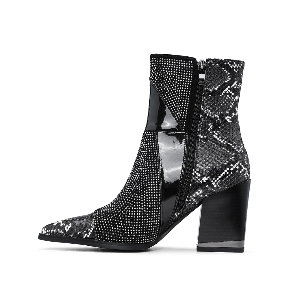 Botim Casual Mulher Animal Print Preto - Image 2