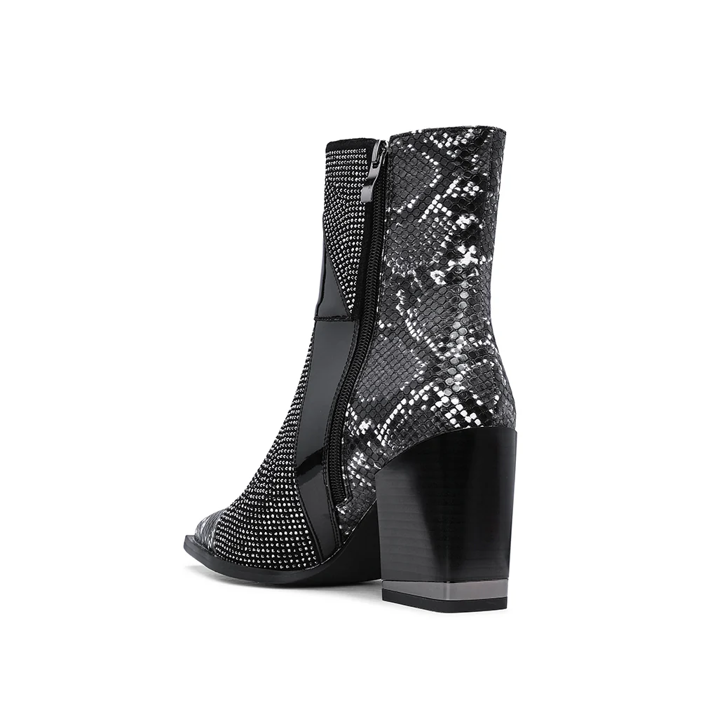 Botim Casual Mulher Animal Print Preto - Image 4