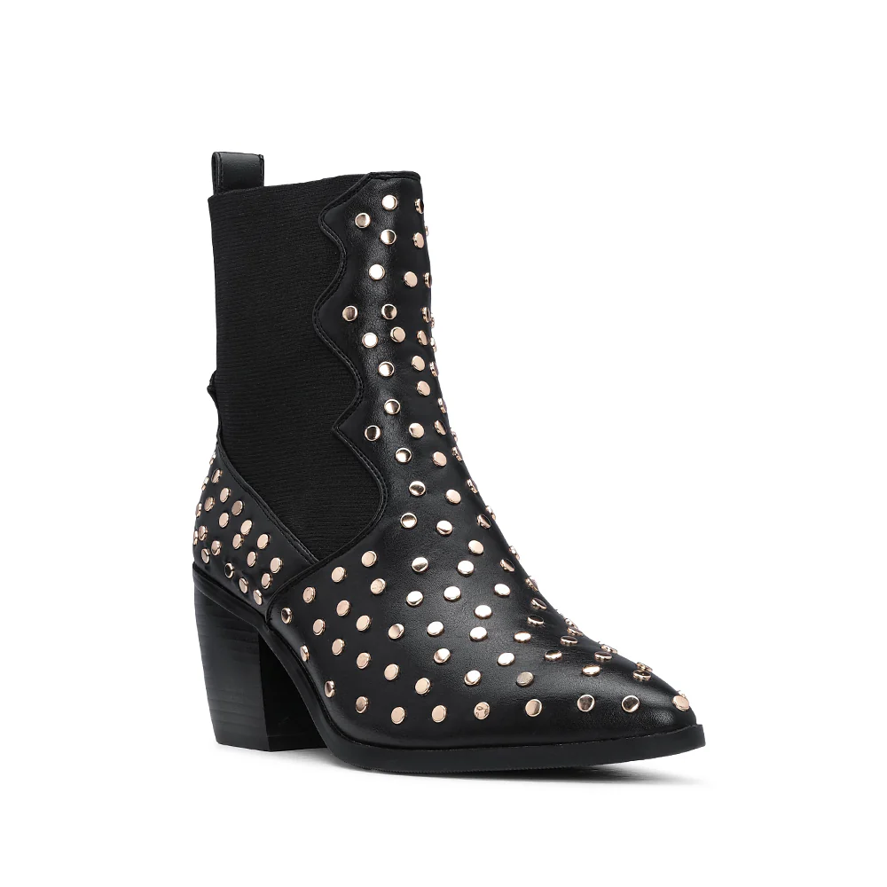 Botim Casual Mulher Pele Preto - Image 3