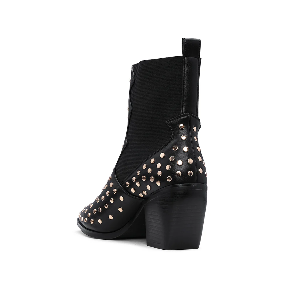 Botim Casual Mulher Pele Preto - Image 4