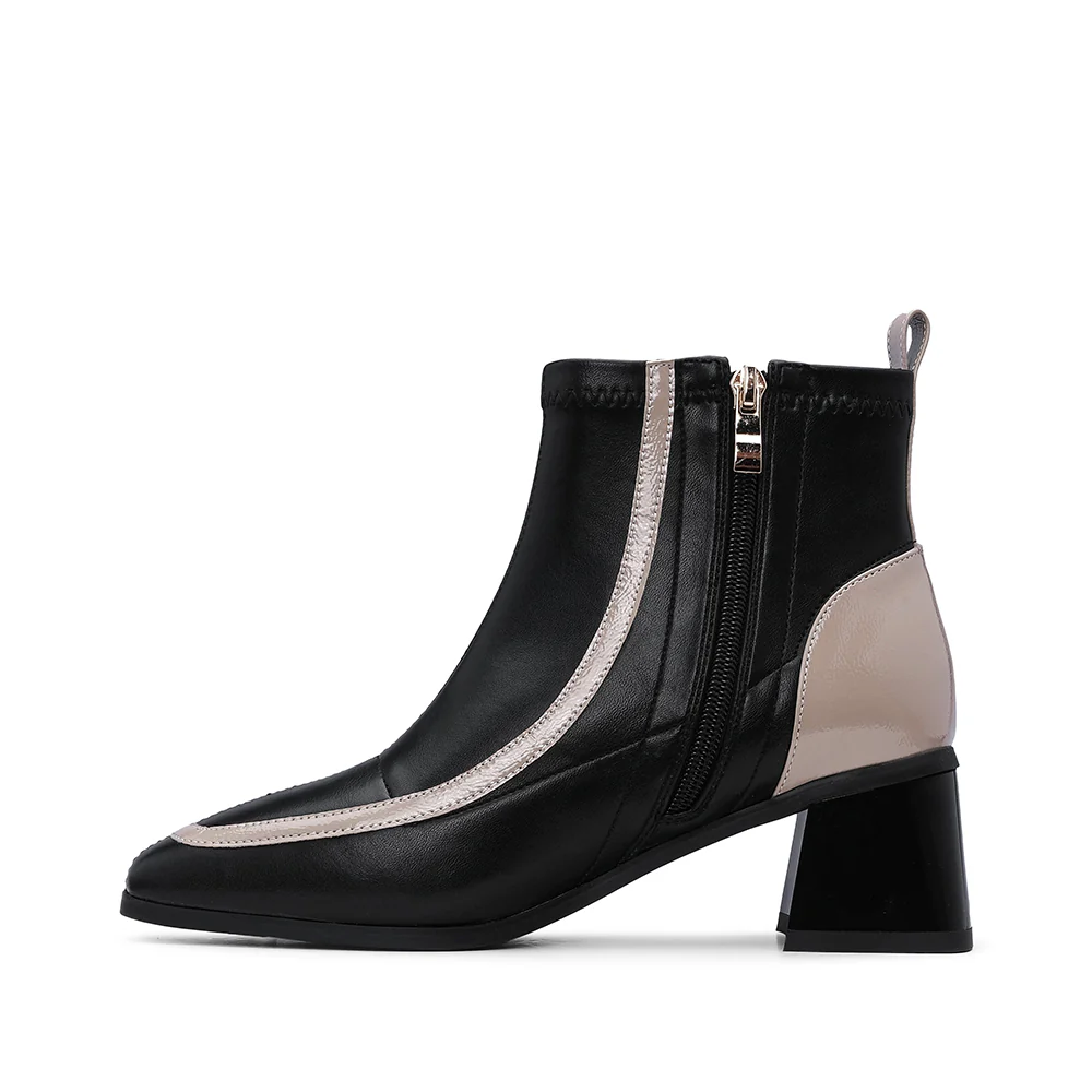 Botim Casual Mulher Pele Preto - Image 2