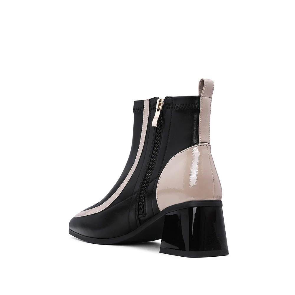 Botim Casual Mulher Pele Preto - Image 4