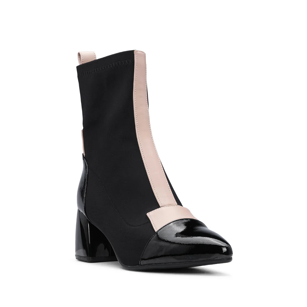 Botim Casual Mulher Verniz Preto - Image 3