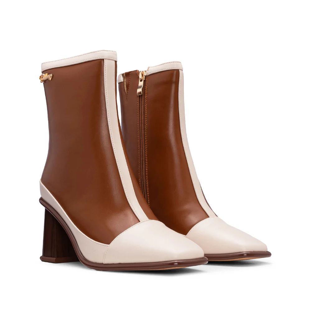 Botim Salto Alto Mulher Camel - Image 2