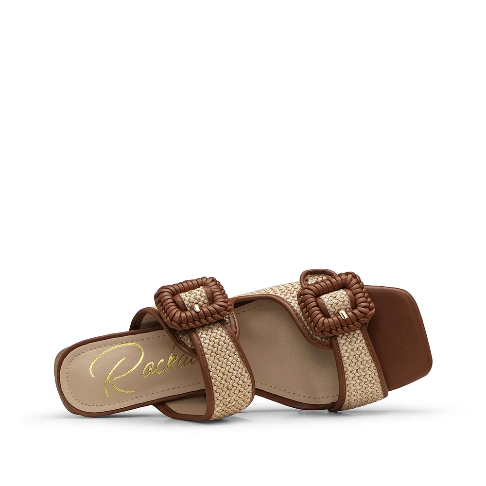 Chinelo Salto Alto Mulher Camel - Image 4
