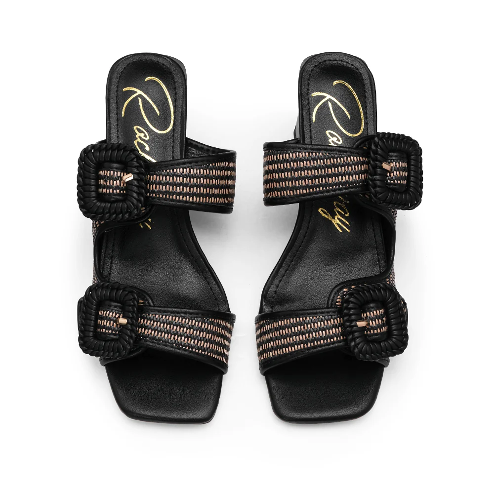 Chinelo Salto Alto Mulher Preto - Image 5