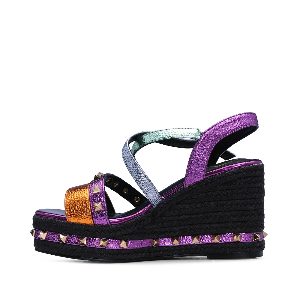 Sandália Salto Cunha Mulher Roxo - Image 2