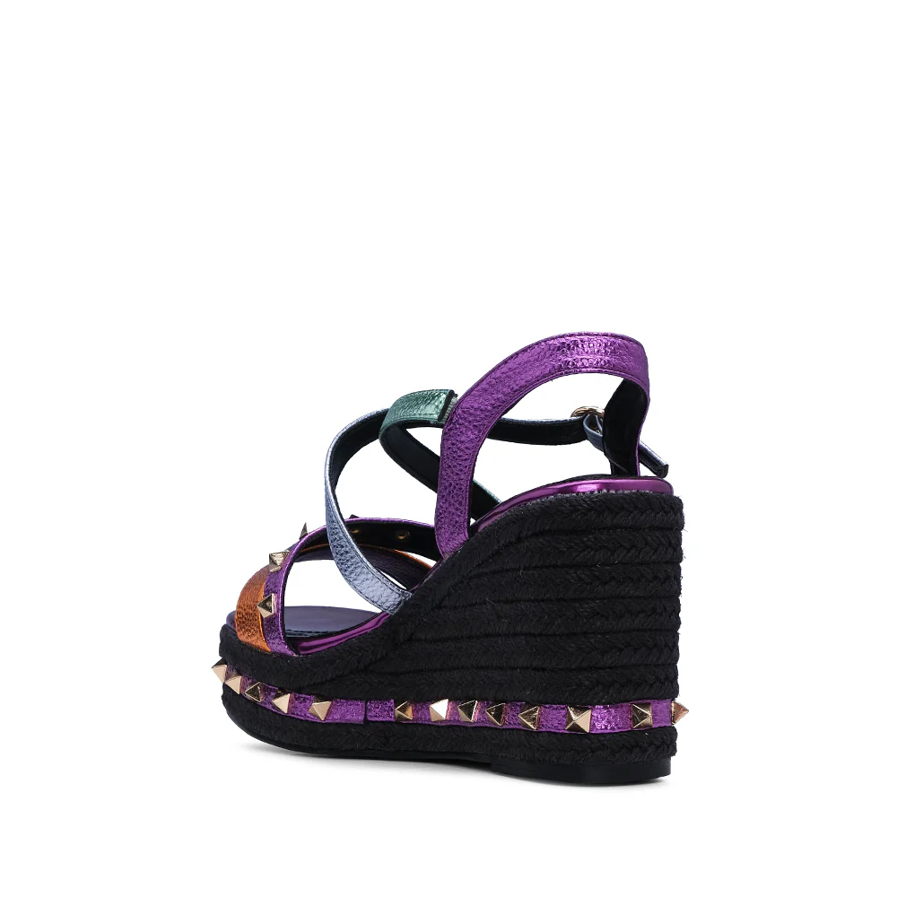 Sandália Salto Cunha Mulher Roxo - Image 4
