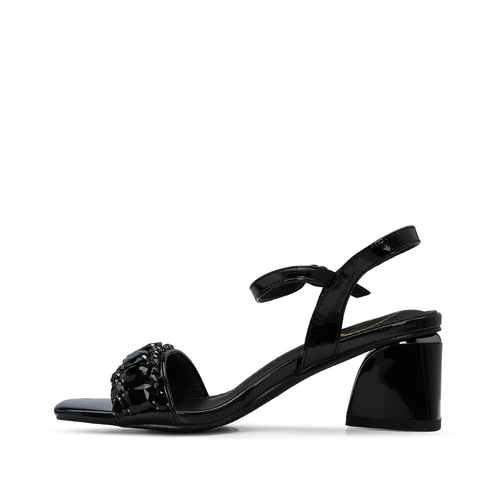 Sandália Salto Médio Mulher Verniz Preto - Image 2