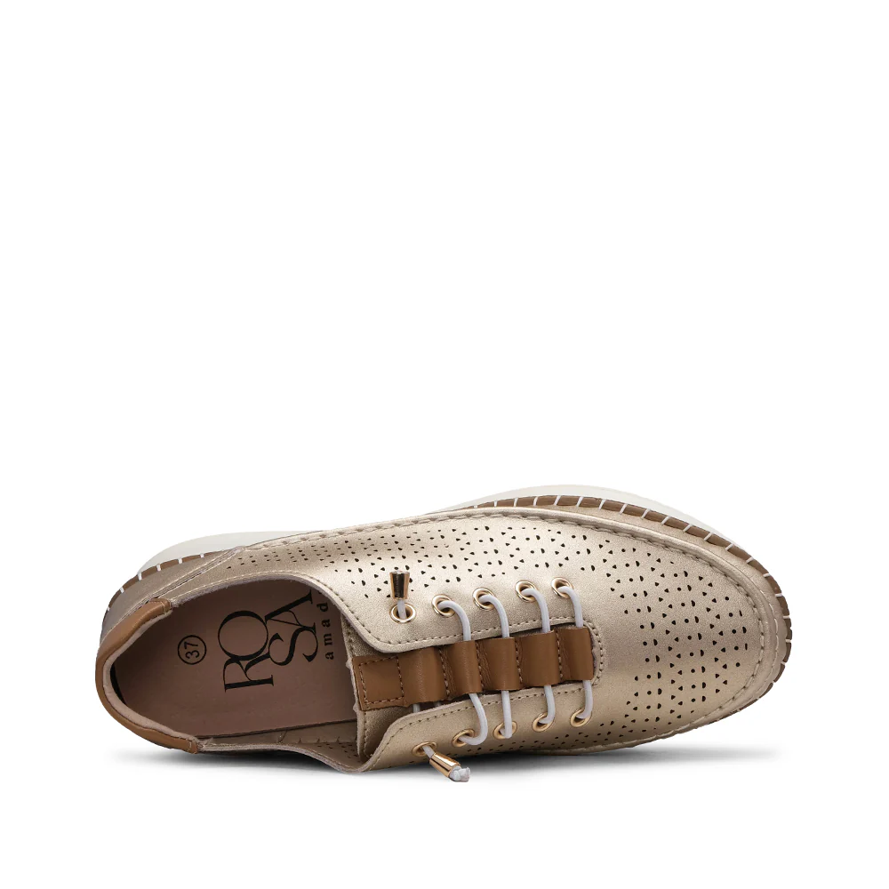 Sapatilha Casual Mulher Dourado - Image 4