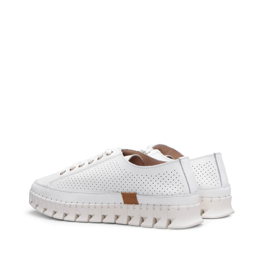 Sapatilha Casual Pele Mulher Branco - Image 3
