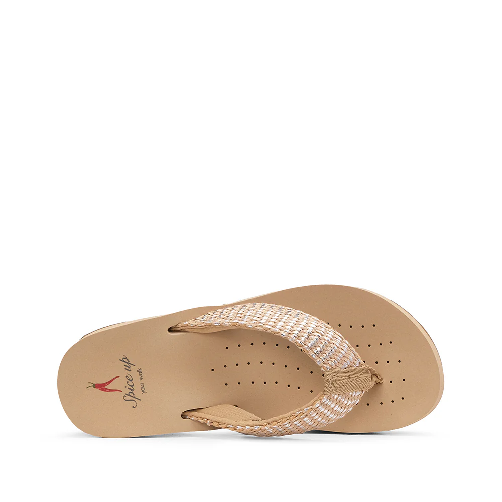 Chinelo Casual Mulher Bege - Image 4