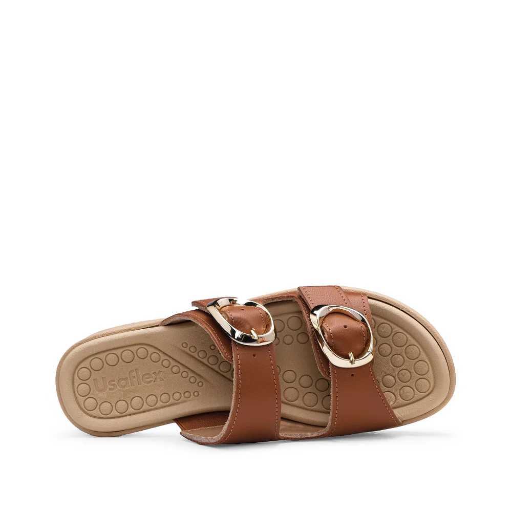 Chinelo Conforto Mulher Pele Camel - Image 4