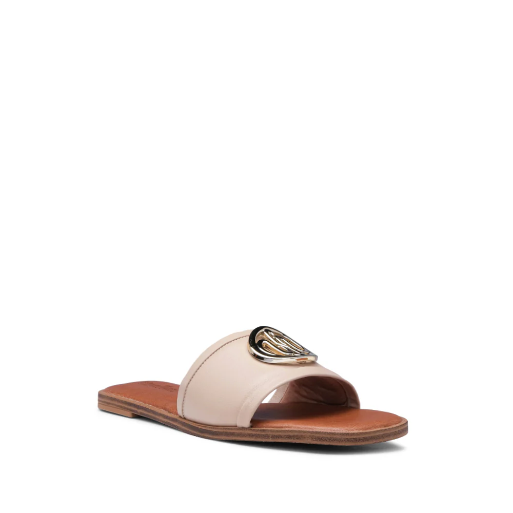Chinelo Salto Raso Mulher Pele Bege - Image 3
