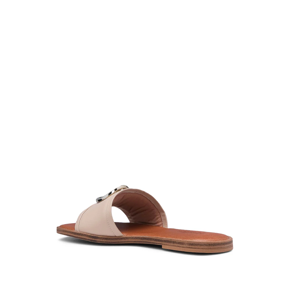 Chinelo Salto Raso Mulher Pele Bege - Image 4