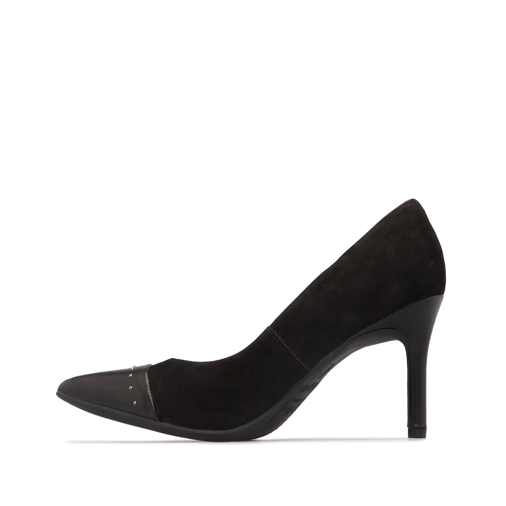 Sapato Salto Alto Mulher Nobuck Preto - Image 2